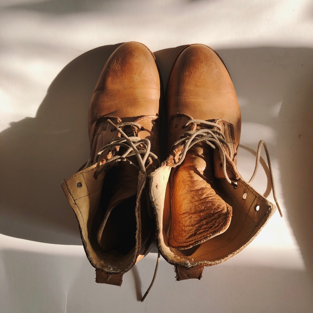 Handmade leather boots